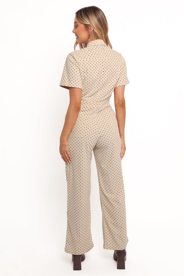 Petal and Pup USA PLAYSUITS Mikia Jumpsuit - Cream Brown
