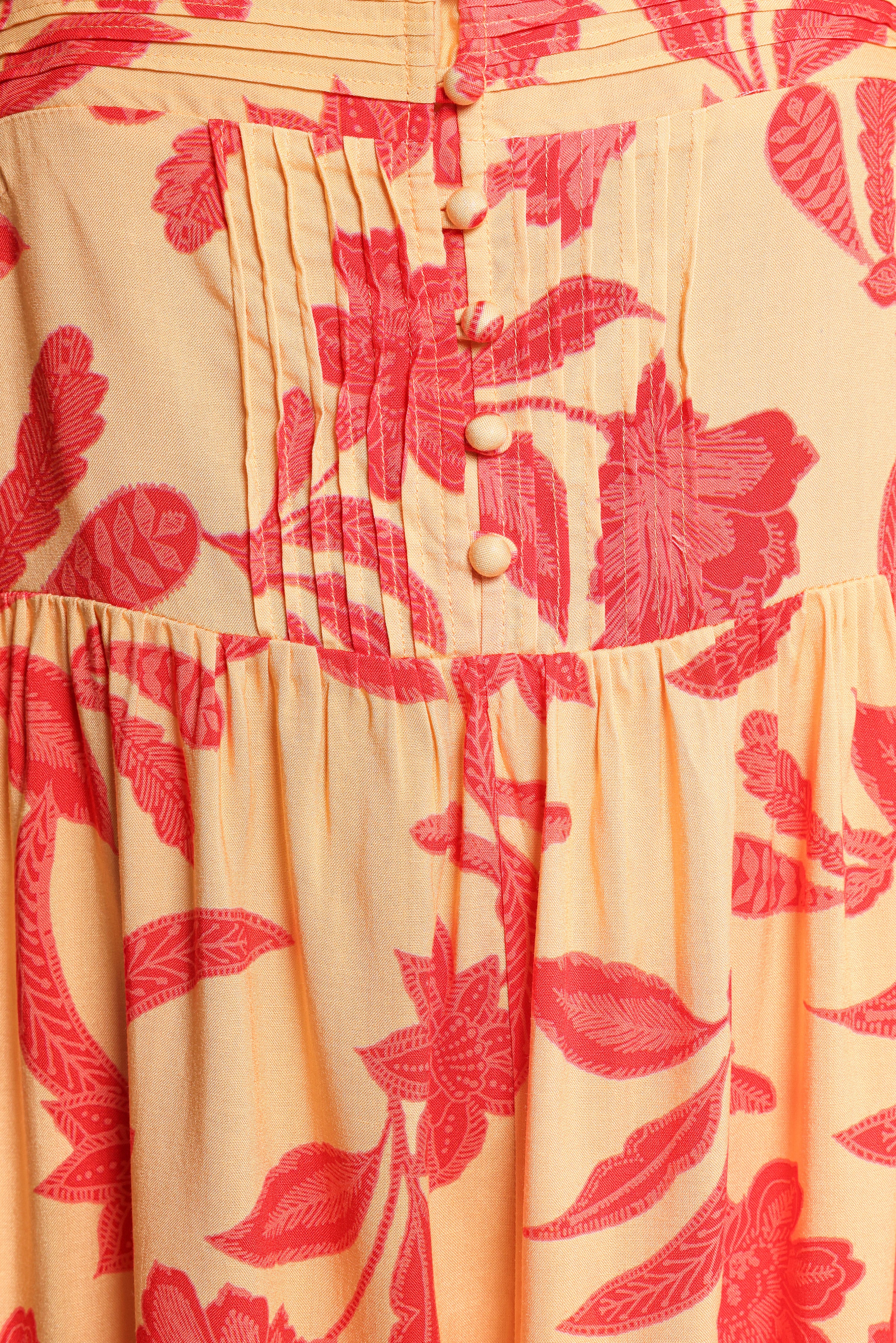 Petal and Pup USA PLAYSUITS Nani Romper - Red Yellow Paisley Floral