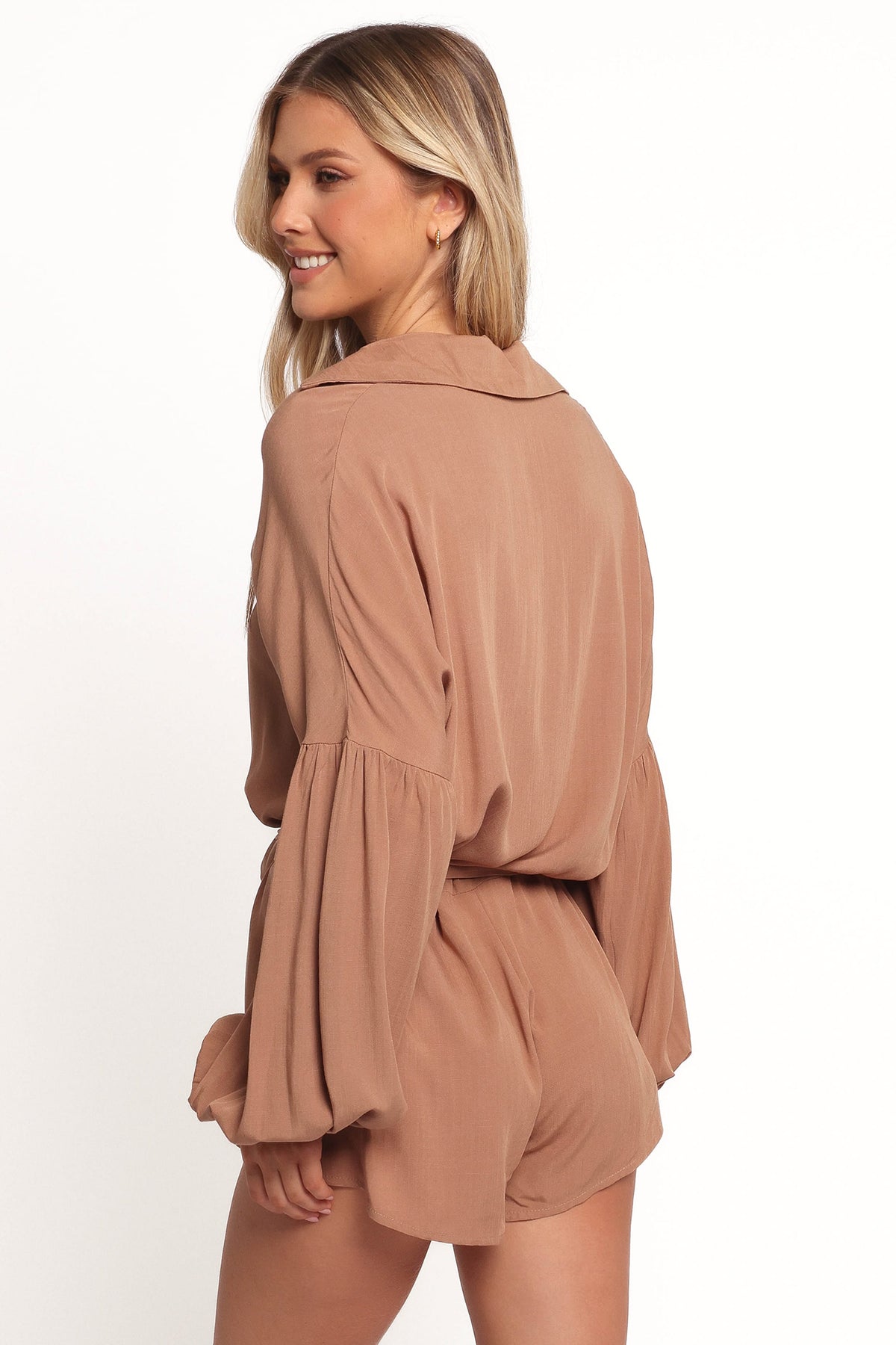 Petal and Pup USA PLAYSUITS Pali Romper - Mocha (Hold for Rack)