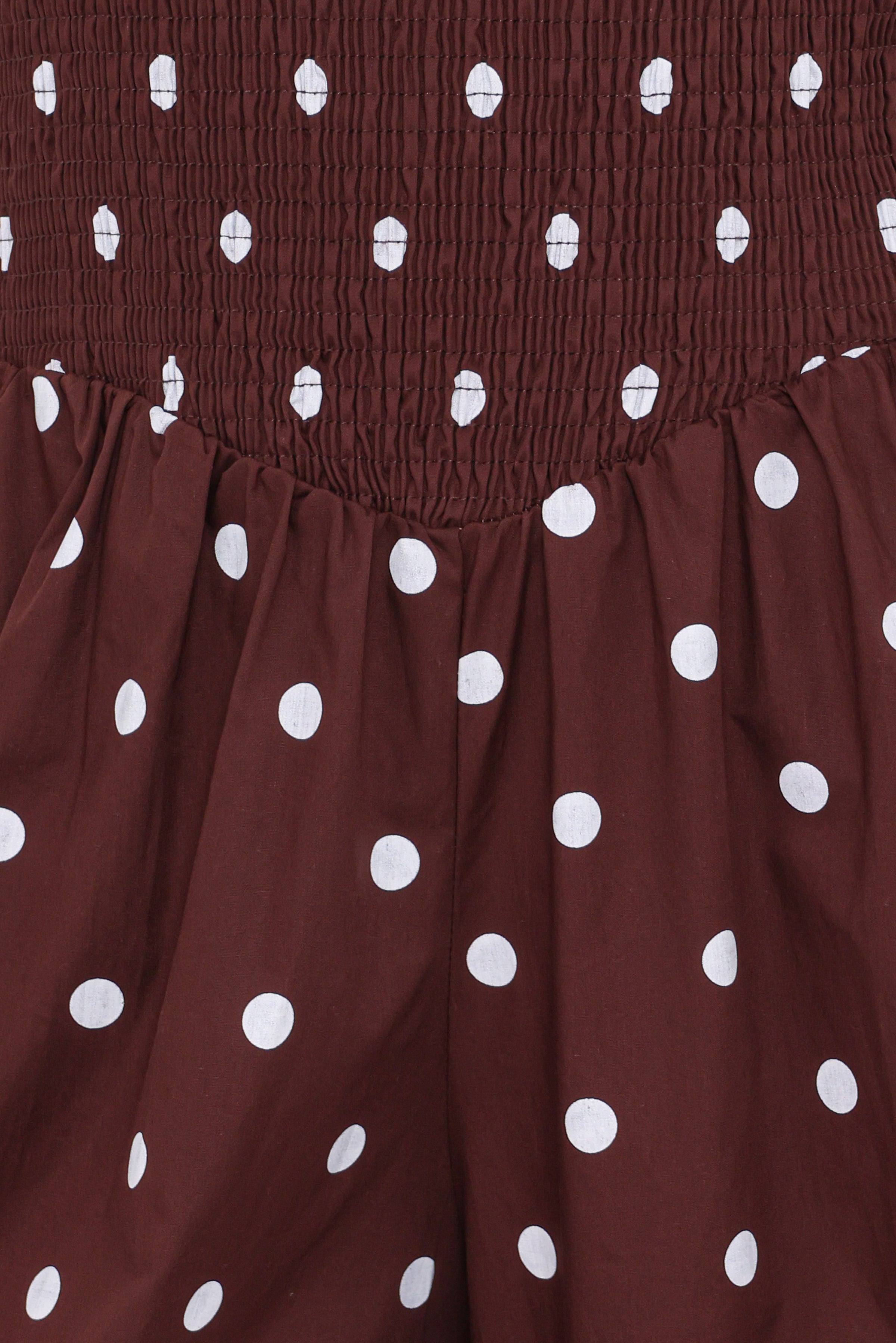 Petal and Pup USA PLAYSUITS Paloma Jumpsuit - Chocolate Polka Dot