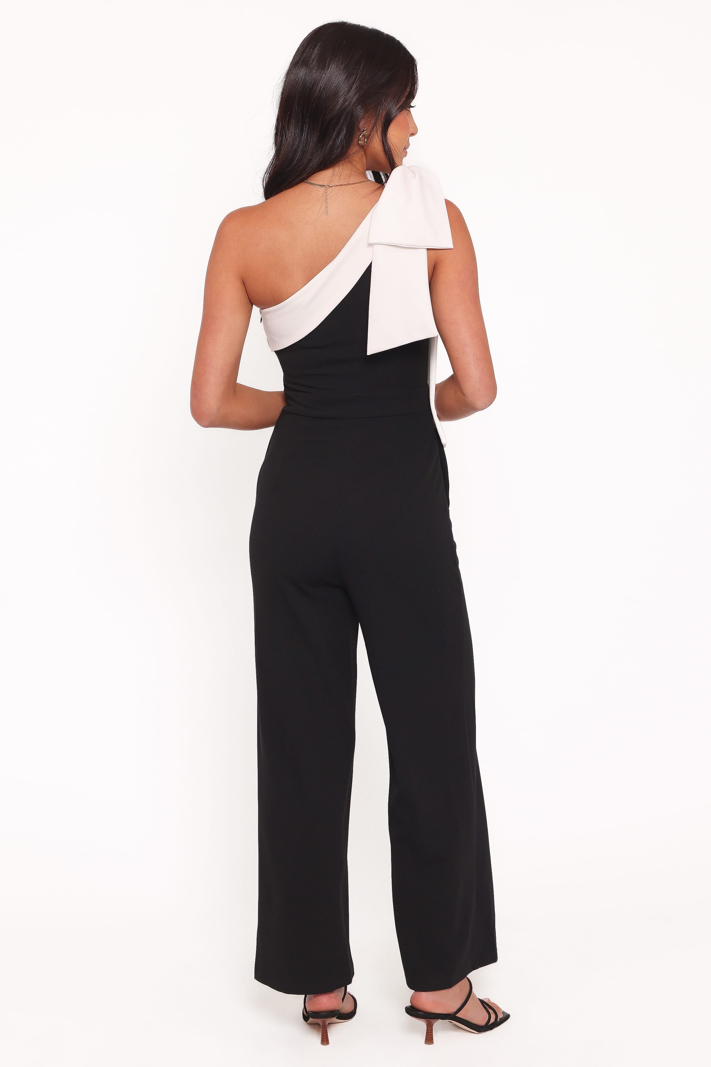 Petal and Pup USA PLAYSUITS Pearla One Shoulder Jumpsuit - Black