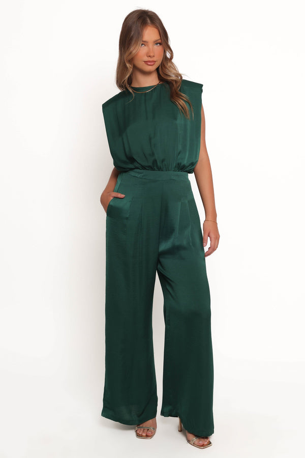 Petal and Pup USA PLAYSUITS Rema Jumpsuit - Dark Green