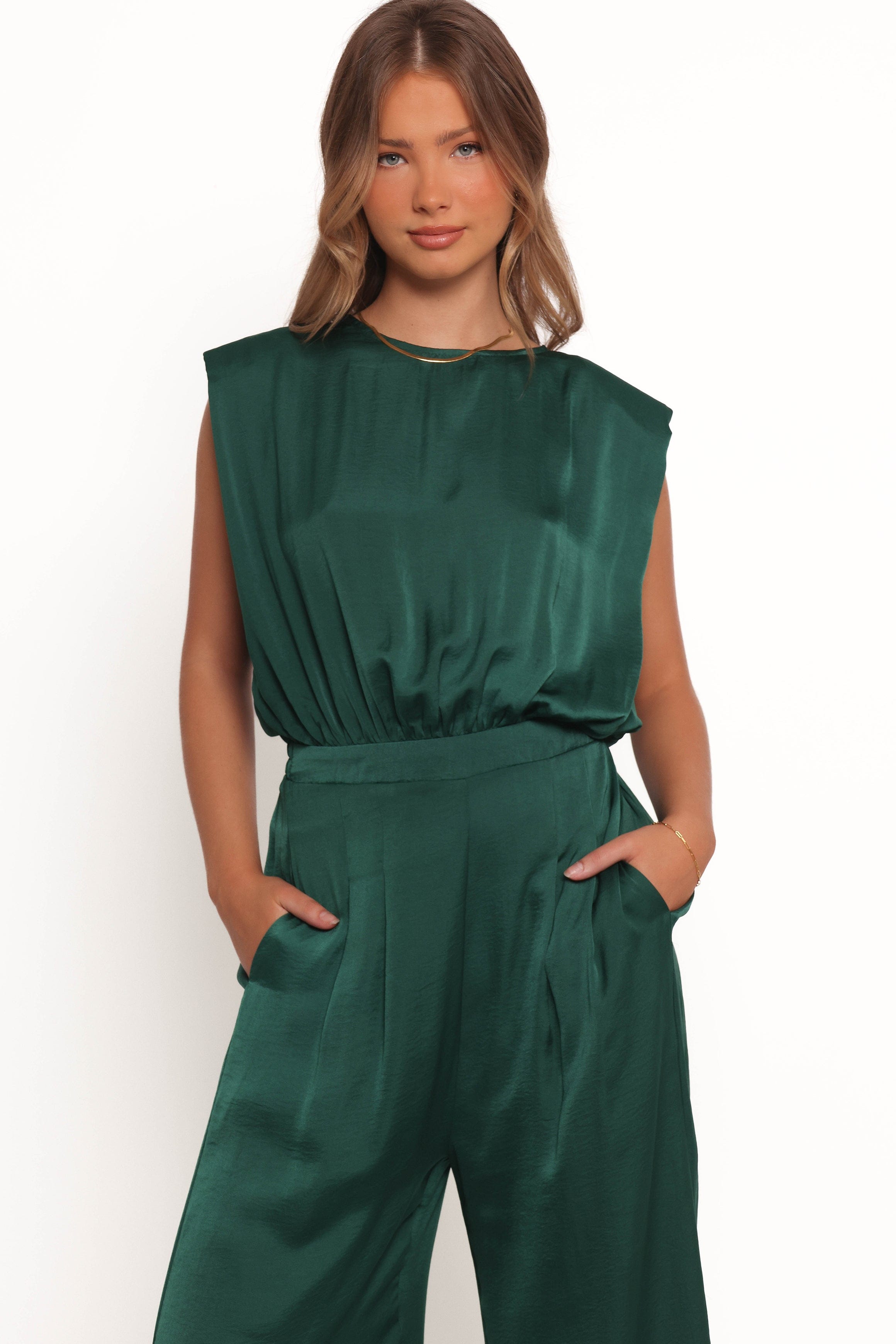 Petal and Pup USA PLAYSUITS Rema Jumpsuit - Dark Green