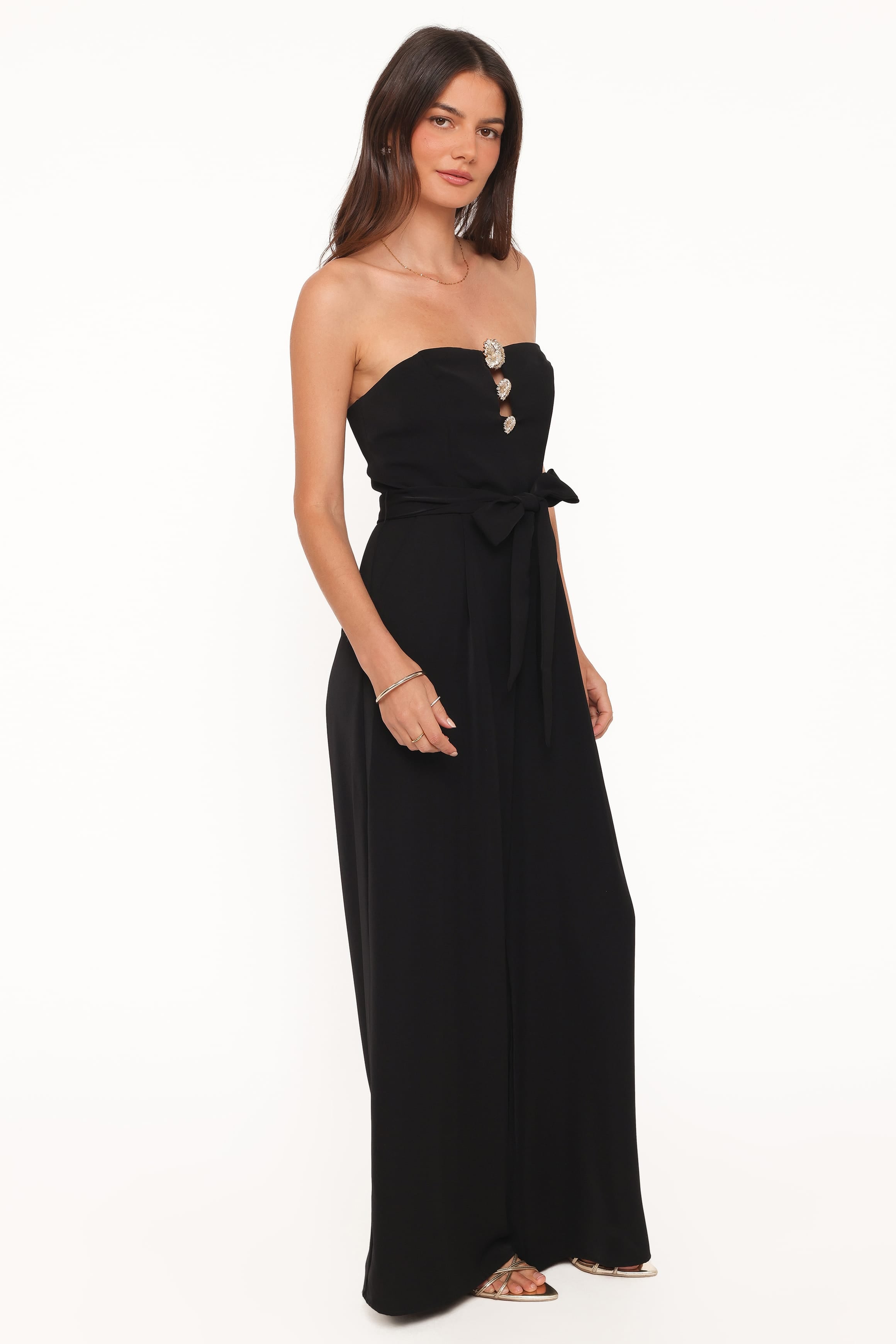 Petal and Pup USA PLAYSUITS Rois Strapless Jumpsuit - Black
