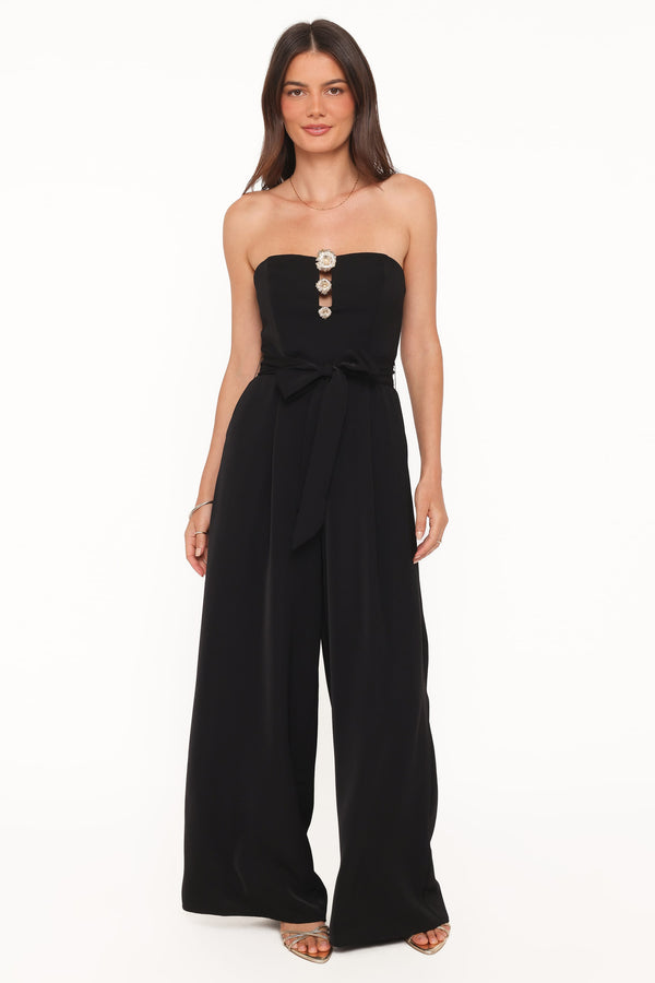 Petal and Pup USA PLAYSUITS Rois Strapless Jumpsuit - Black