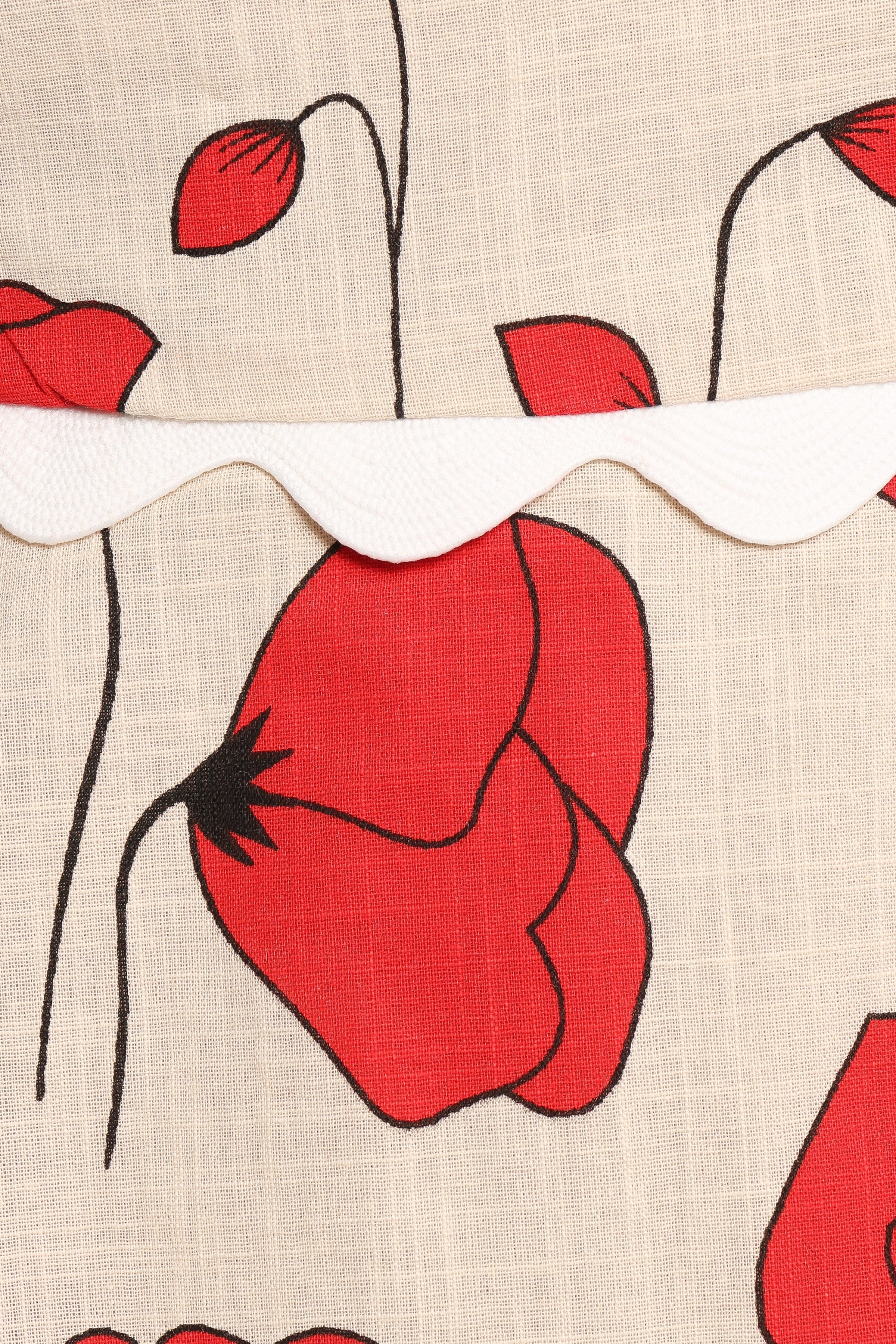 Petal and Pup USA PLAYSUITS Romia Strapless Romper - Red Beige Poppy (Hold for Amazon)