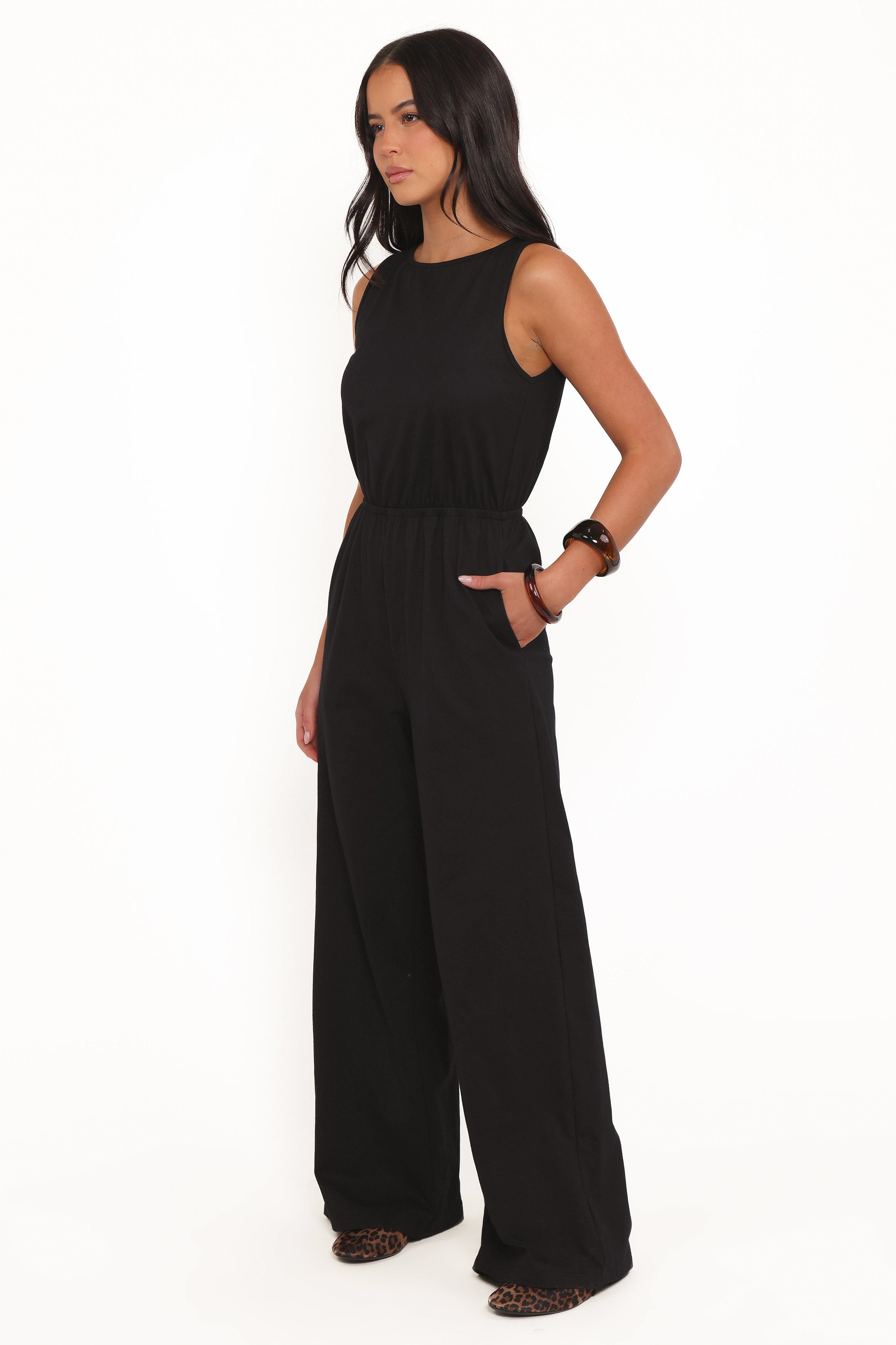 Petal and Pup USA PLAYSUITS Sansa Stretch Jumpsuit - Black