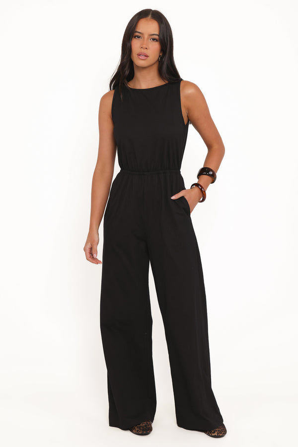 Petal and Pup USA PLAYSUITS Sansa Stretch Jumpsuit - Black