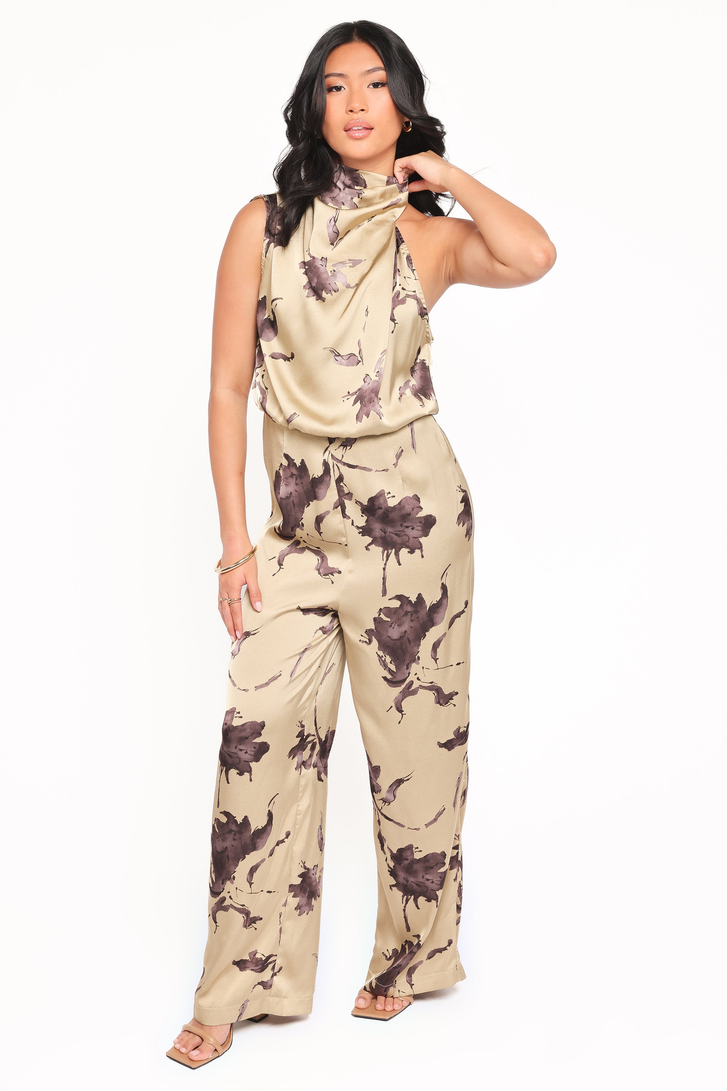 Petal and Pup USA PLAYSUITS Savannah Jumpsuit - Gold Floral