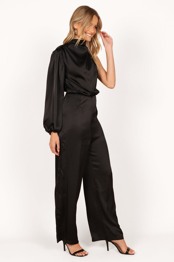 Savannah One Sleeve Jumpsuit - Black - Petal & Pup USA