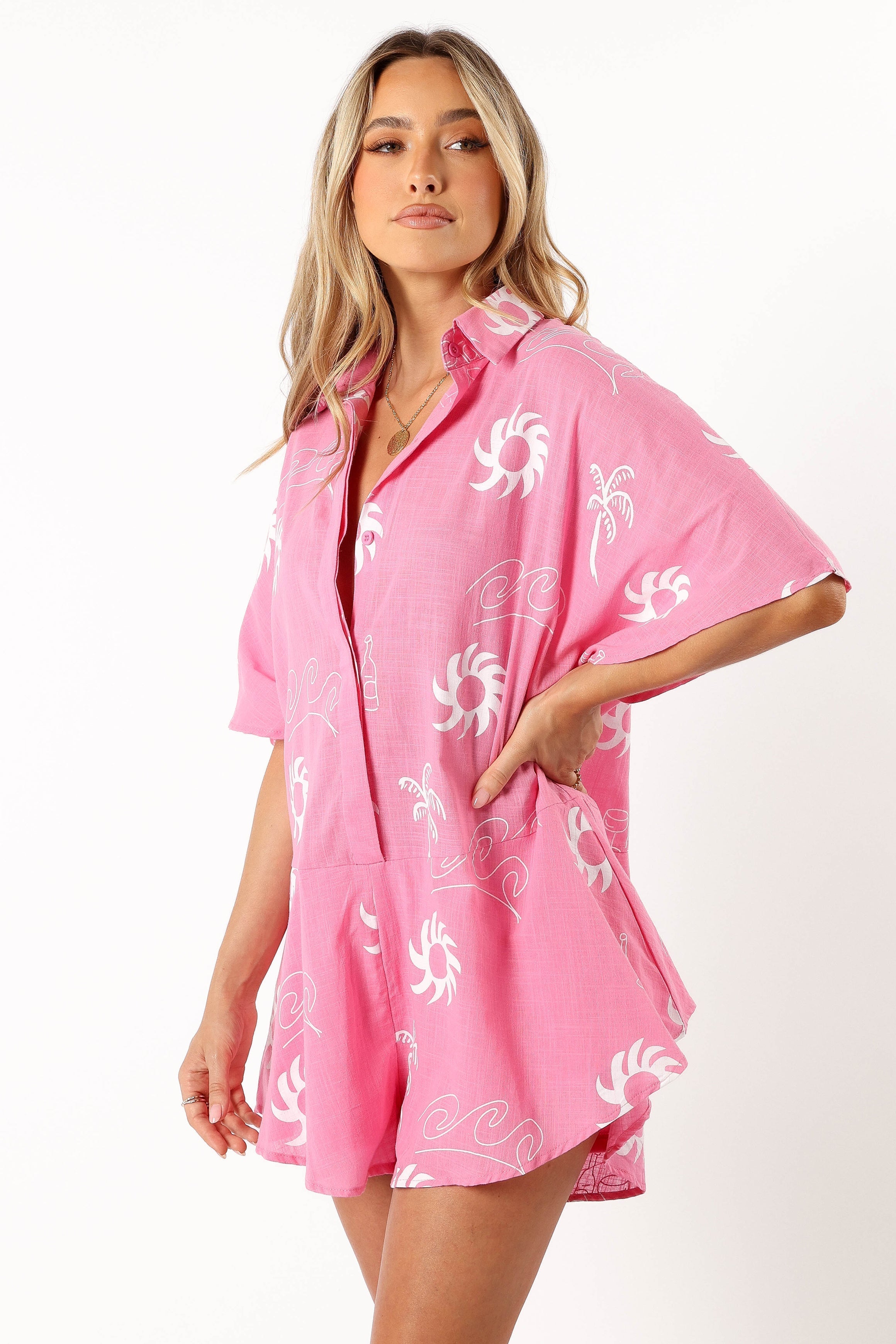 Petal and Pup USA playsuits Sebastian playsuit - Pink White