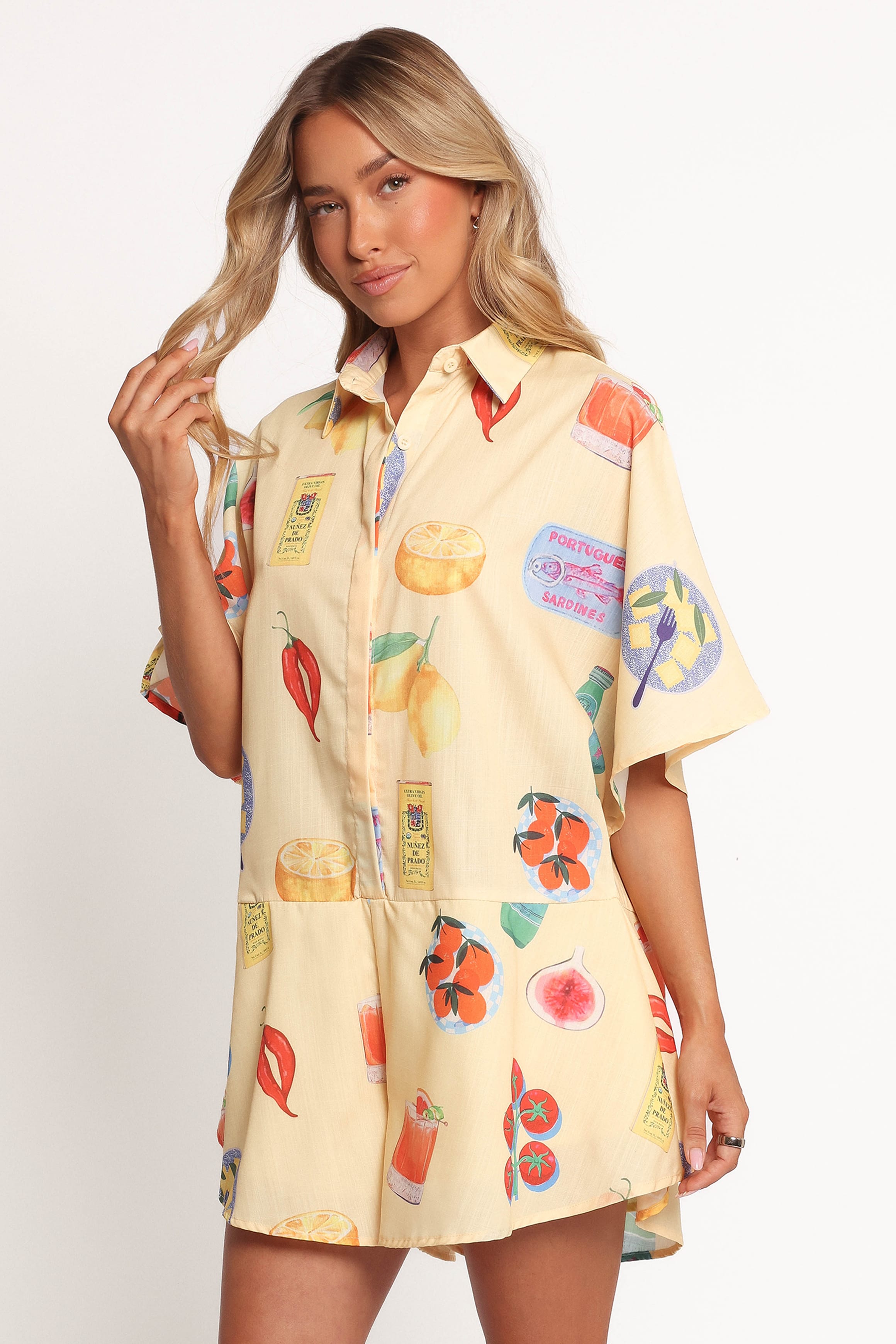 Petal and Pup USA PLAYSUITS Sebastian Romper - Pasta Print