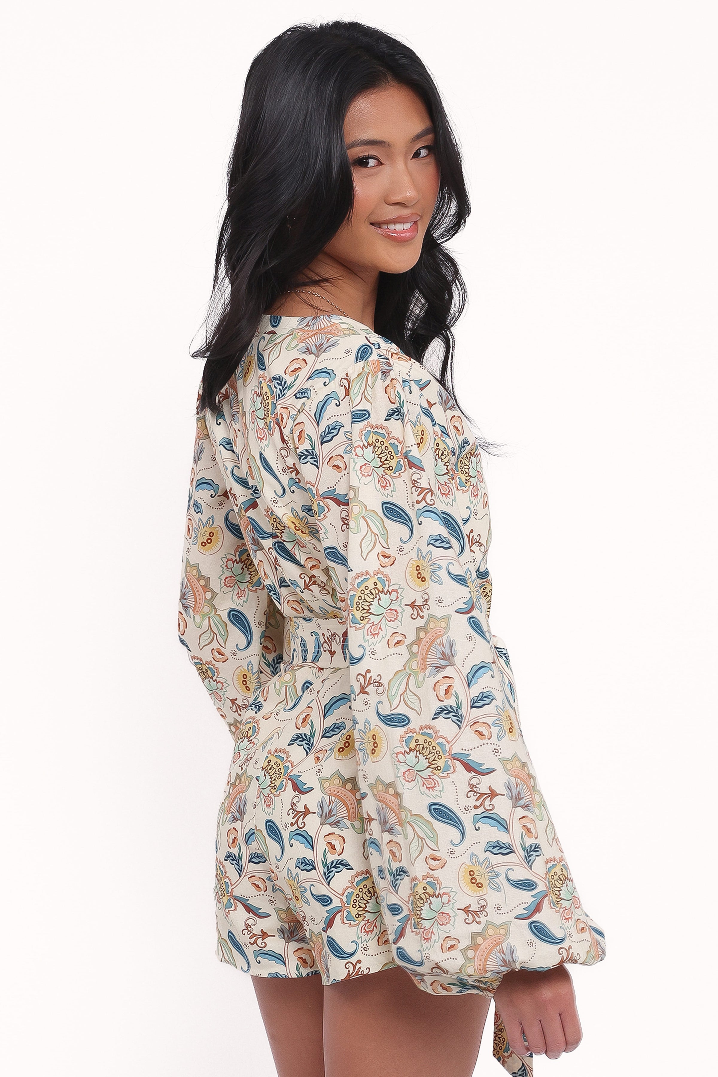 Petal and Pup USA PLAYSUITS Soul Belted Romper - Paisley (Hold for Amazon)