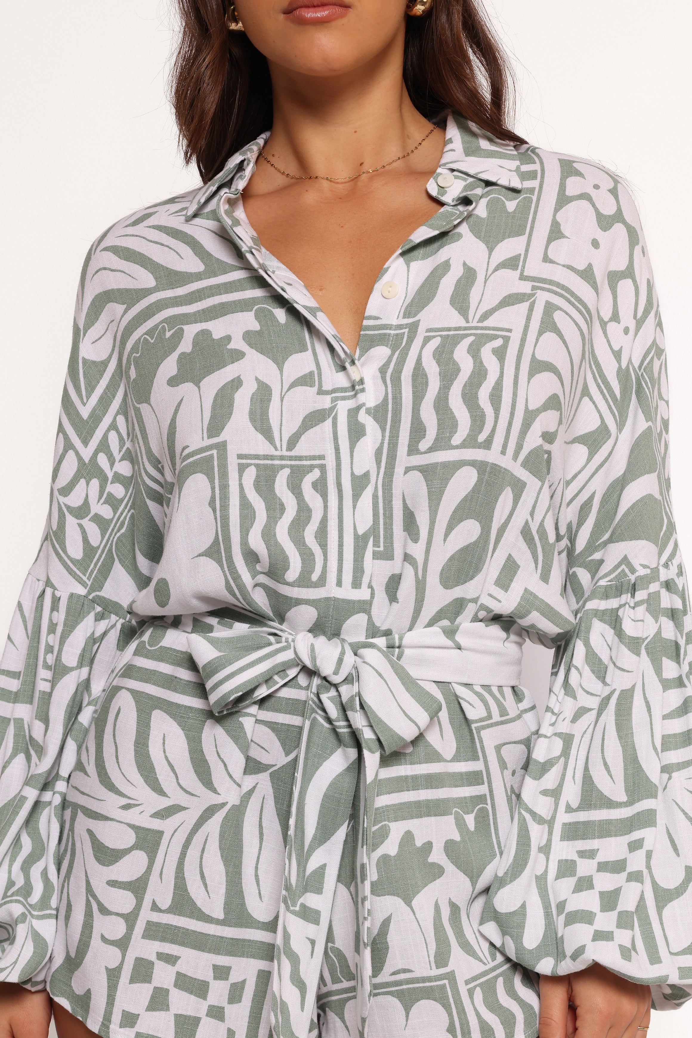 Petal and Pup USA PLAYSUITS Tansy Romper - Sage Print