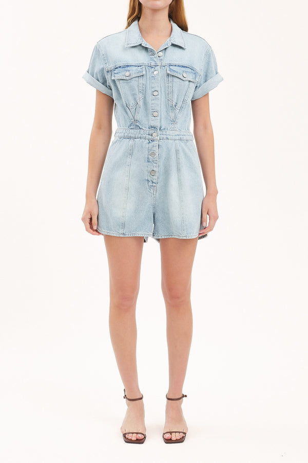 Petal and Pup USA PLAYSUITS Topanga Romper - Dolphin