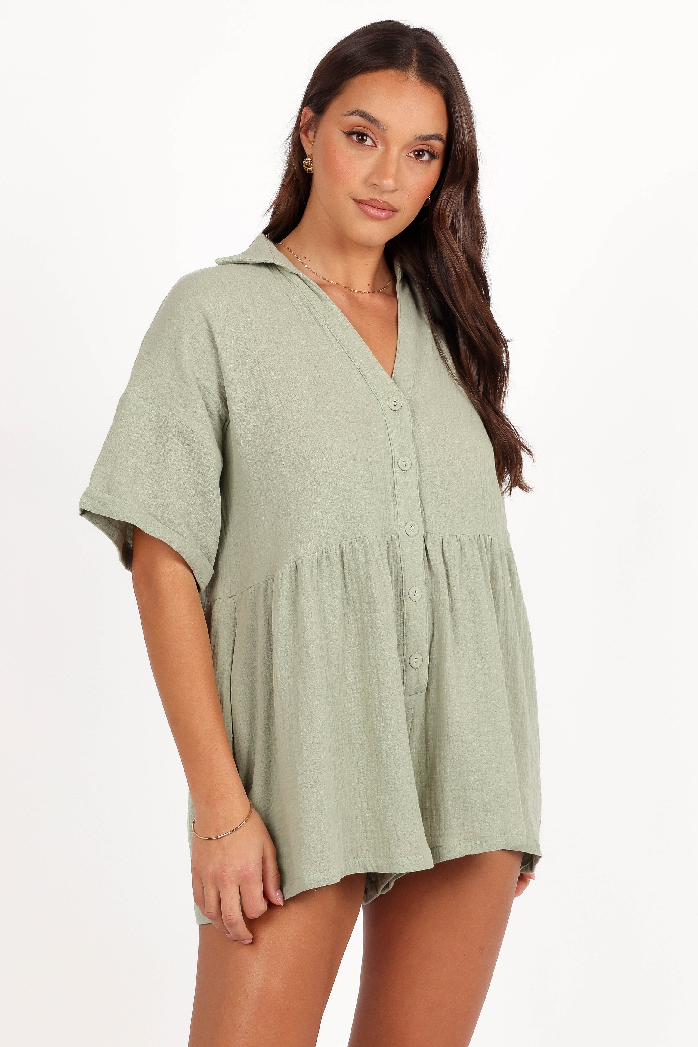 Petal and Pup USA PLAYSUITS Winny Romper - Sage Green