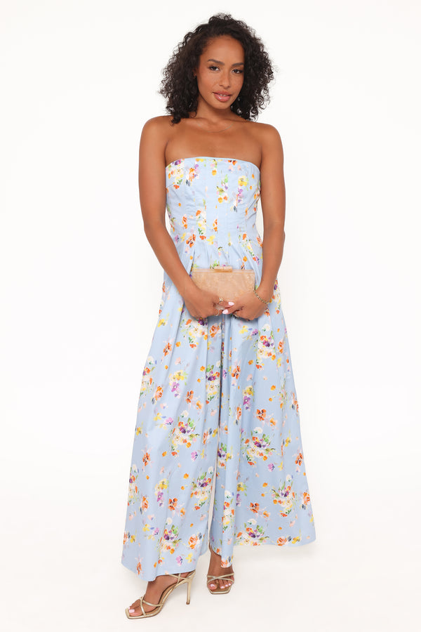 Petal and Pup USA PLAYSUITS Wren Jumpsuit - Cornflower Blue Floral