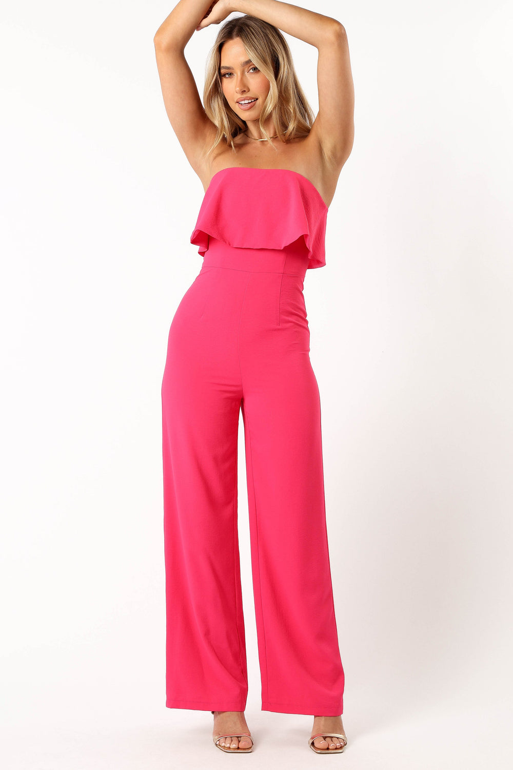Petal and Pup USA Rompers Annabella Strapless Jumpsuit - Hot Pink