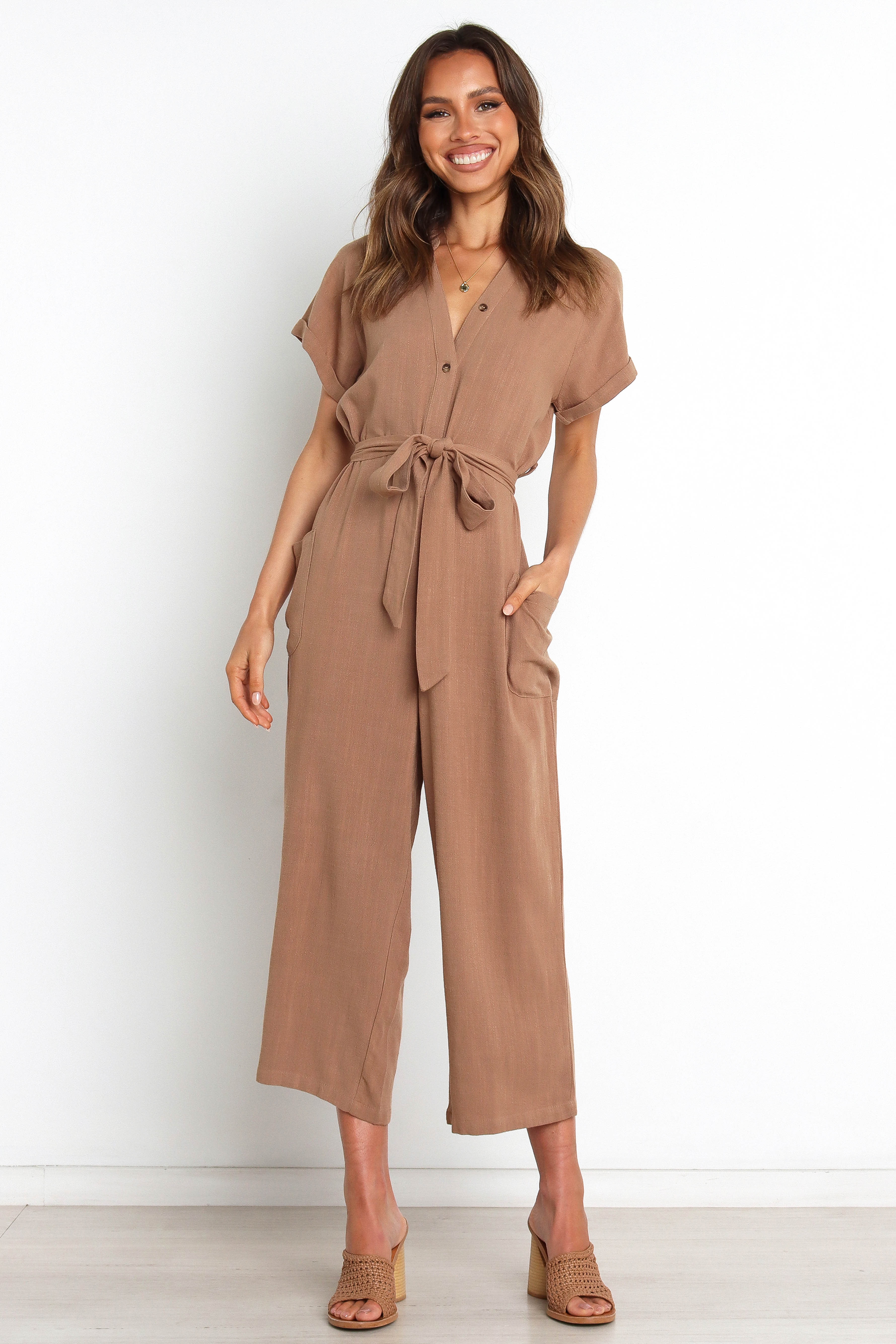 Archie Jumpsuit - Mocha - Petal & Pup USA