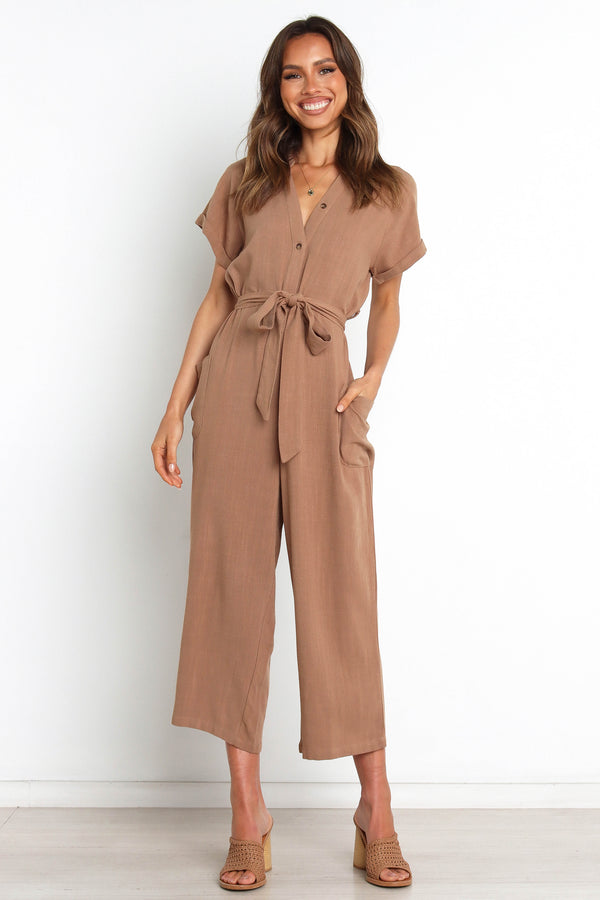 Petal and Pup USA Rompers Archie Jumpsuit - Mocha