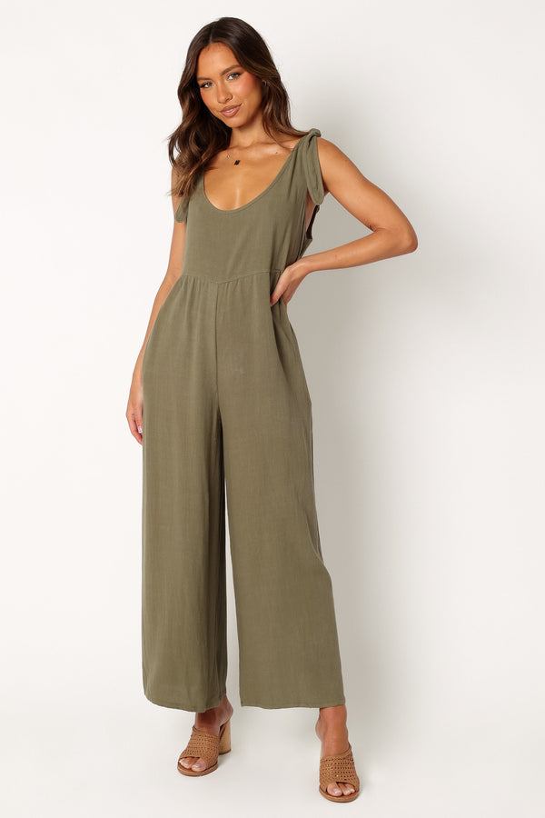 Petal and Pup USA Rompers Ayla Linen Jumpsuit - Olive