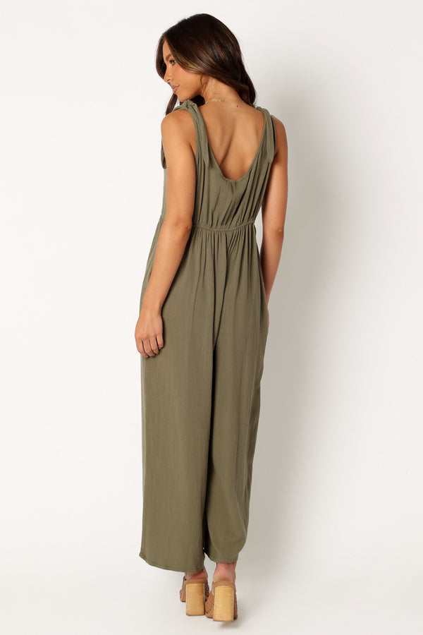 Petal and Pup USA Rompers Ayla Linen Jumpsuit - Olive