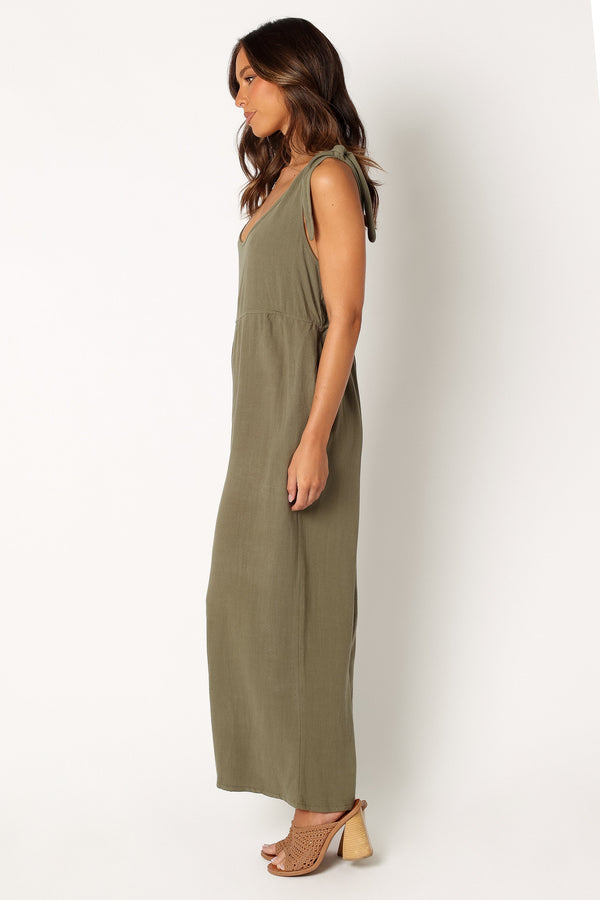 Petal and Pup USA Rompers Ayla Linen Jumpsuit - Olive