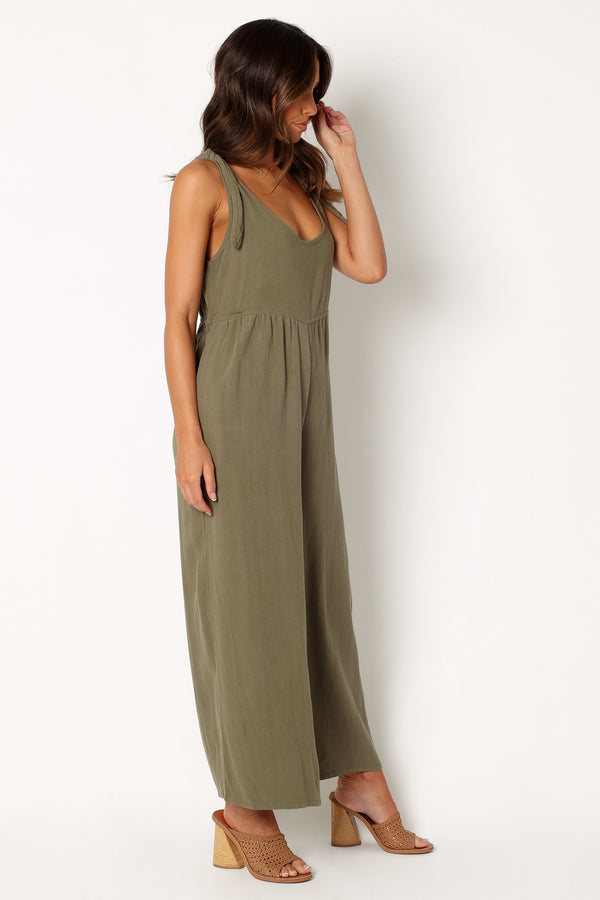 Petal and Pup USA Rompers Ayla Linen Jumpsuit - Olive