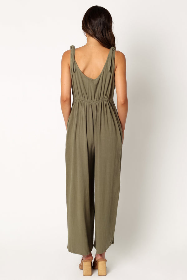 Petal and Pup USA Rompers Ayla Linen Jumpsuit - Olive