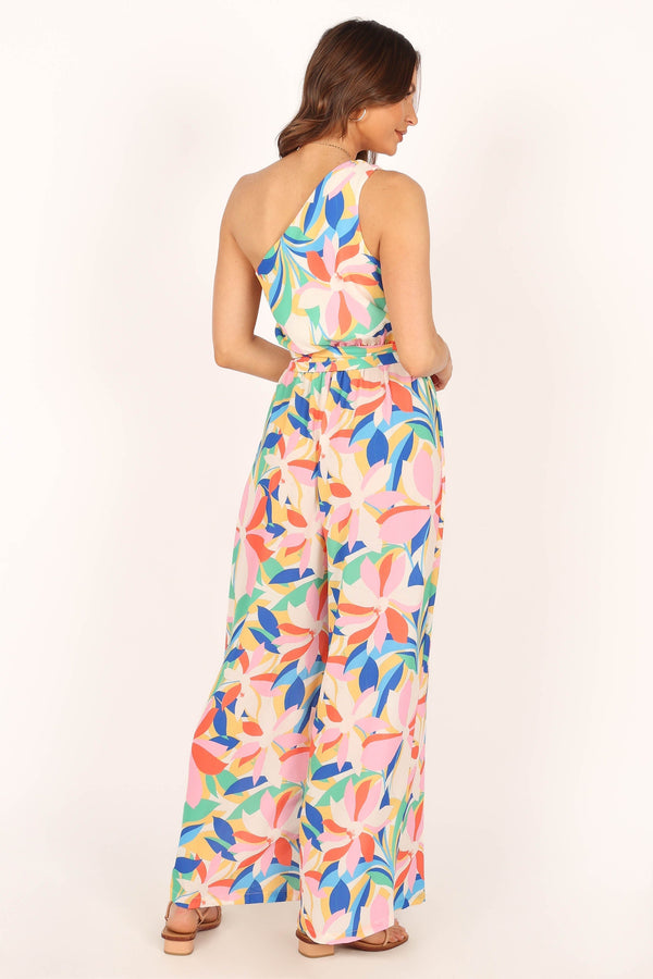 Petal and Pup USA Rompers Belinda One Shoulder Jumpsuit - Floral