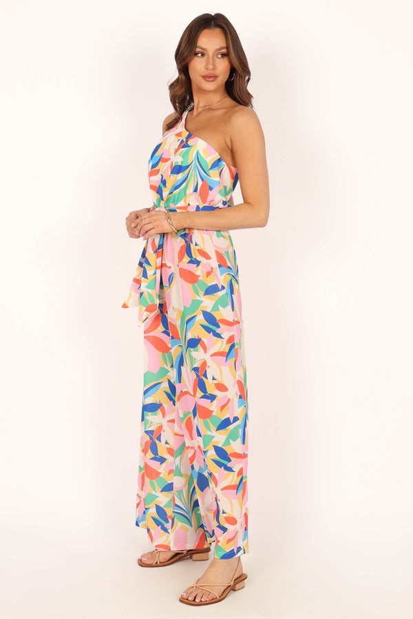 Petal and Pup USA Rompers Belinda One Shoulder Jumpsuit - Floral