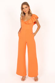 Petal and Pup USA Rompers Cassie Ruffle Jumpsuit - Tangerine