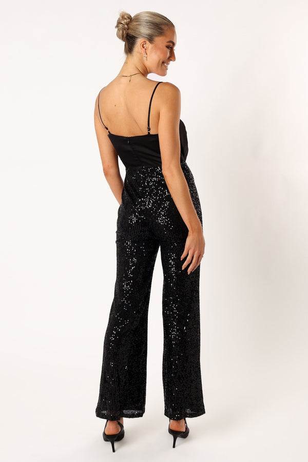 Petal and Pup USA Rompers Chiara Sequin Jumpsuit - Black