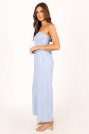 Petal and Pup USA Rompers Elle strapless Jumpsuit - Blue