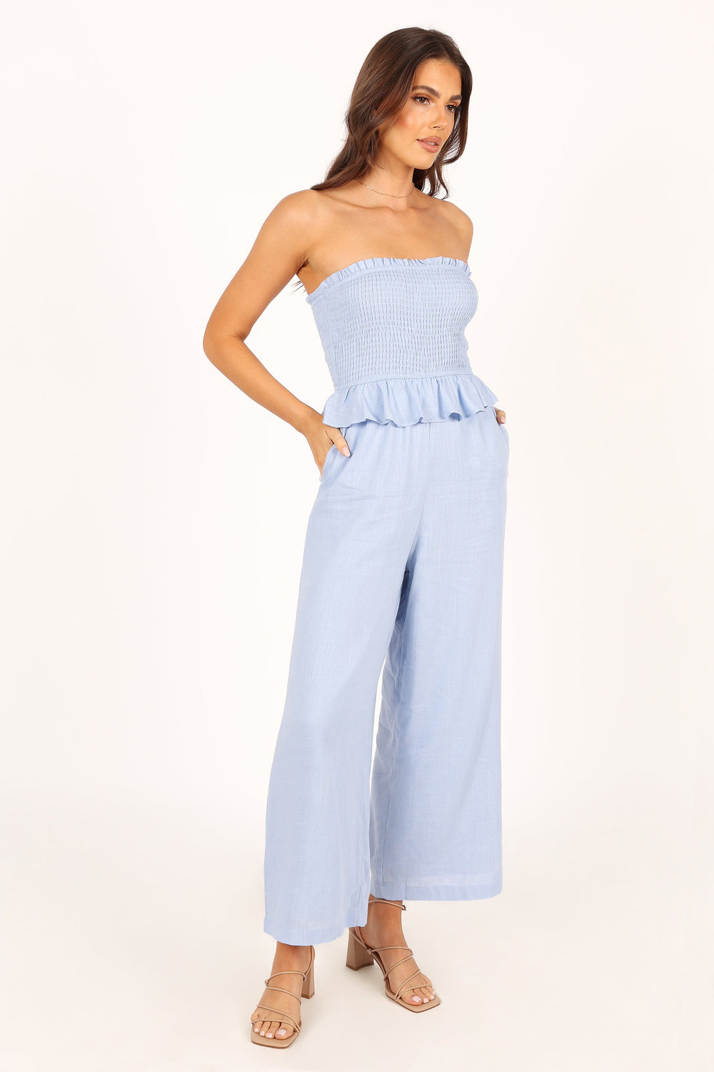 Petal and Pup USA Rompers Elle strapless Jumpsuit - Blue