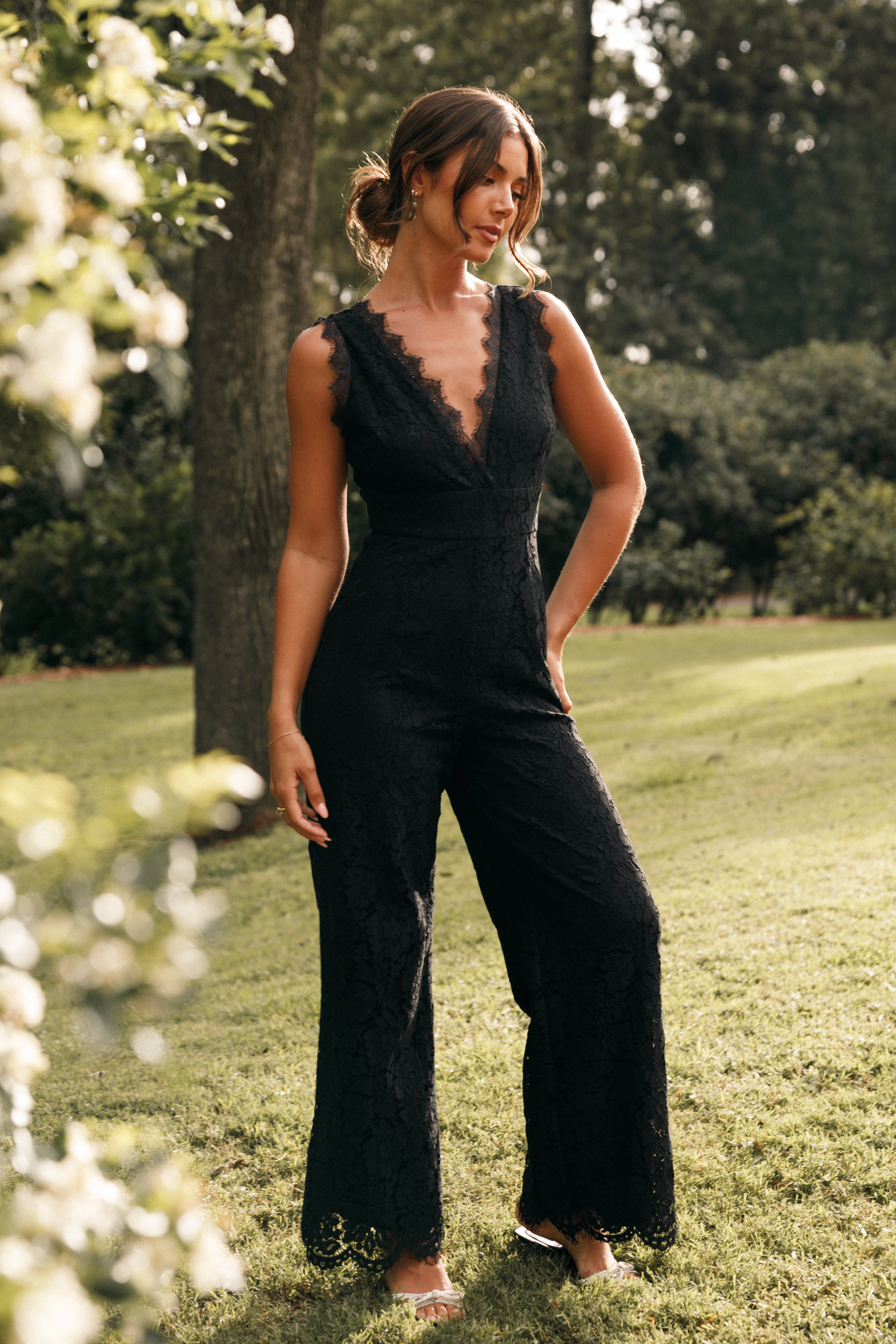 Eloise Lace Jumpsuit - Black | Petal & Pup USA