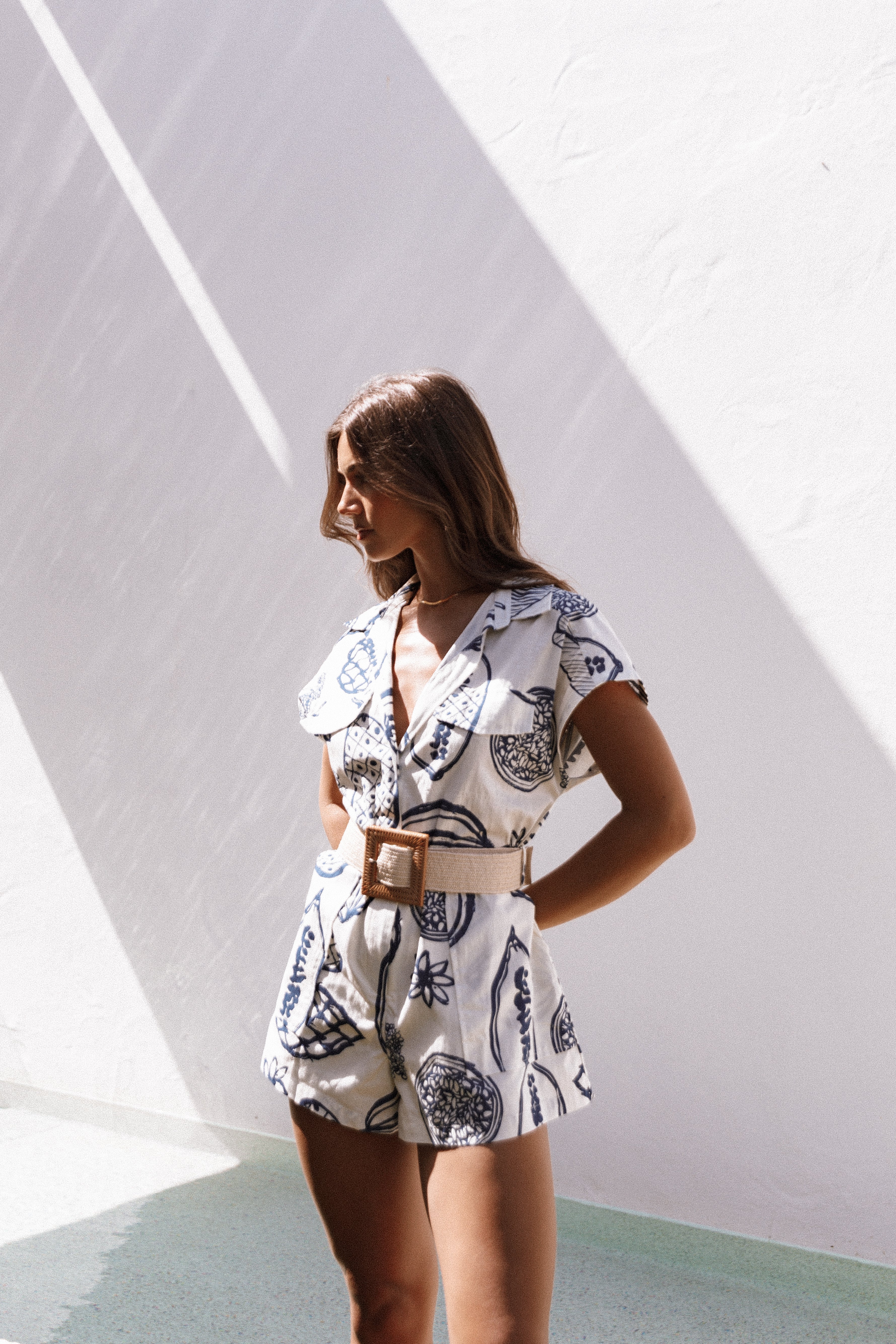 WAIST SLASH ROMPERS