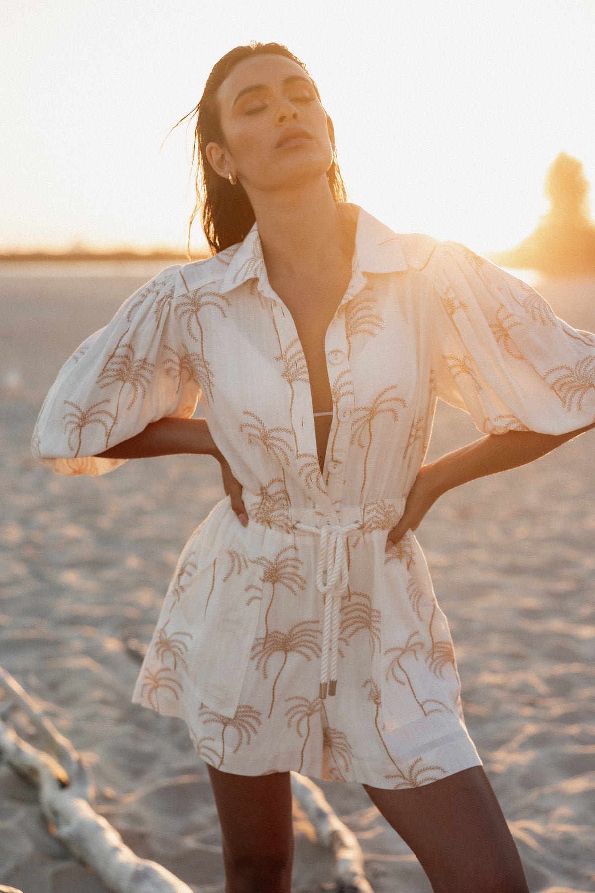 Petal & Pup Gina Romper - White Print
