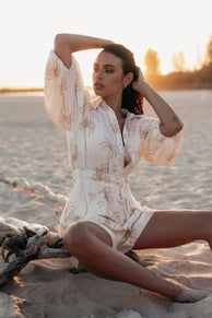 Petal and Pup USA Rompers Gina Romper - White Print