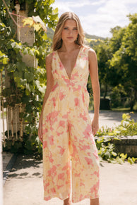 Petal and Pup USA Rompers Halle Jumpsuit - Yellow Pink