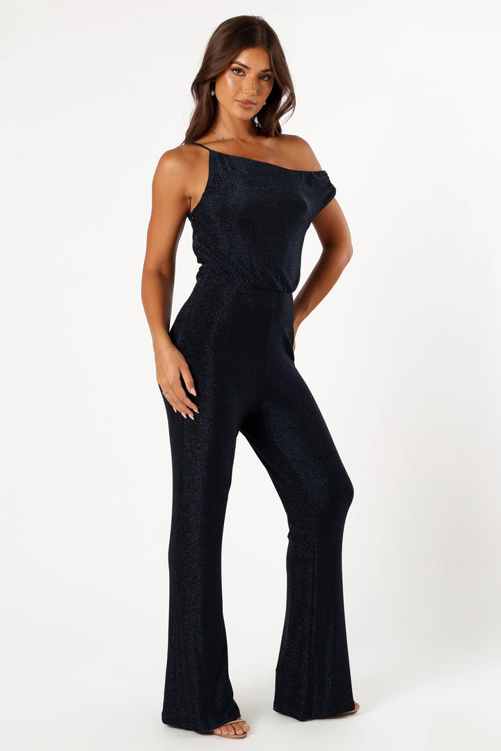 Heather One Shoulder Jumpsuit - Navy - Petal & Pup USA