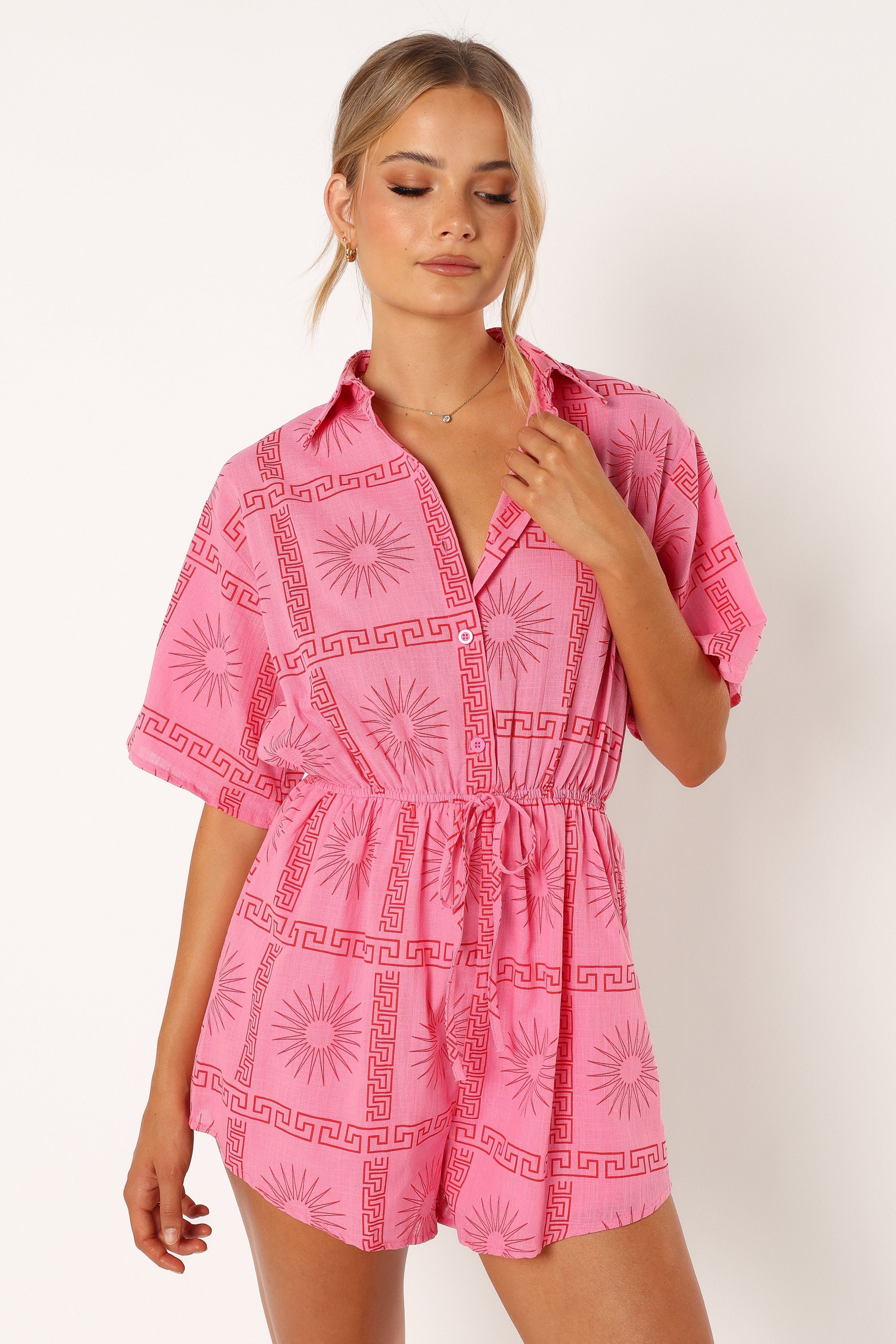 Petal and Pup USA Rompers Ilios Romper - Pink Print