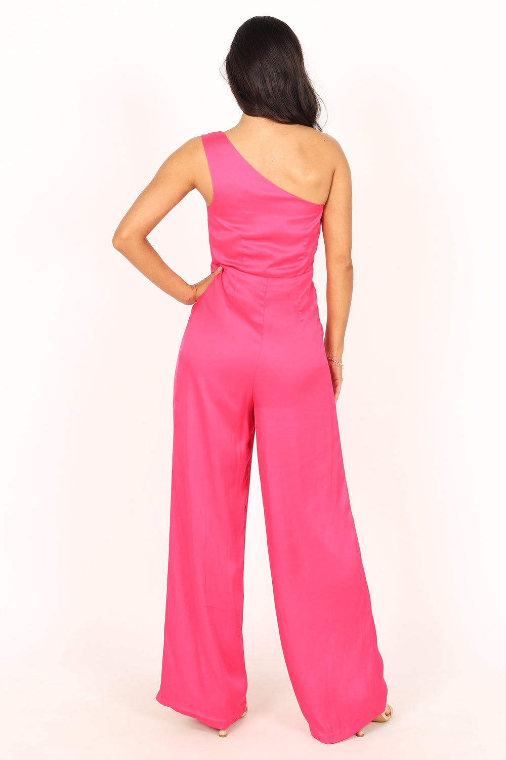 Adrianna Papell One-Shoulder Jumpsuit - Macy's | Pink jumpsuits outfit,  Fashion attire, One shoulder jumpsuit