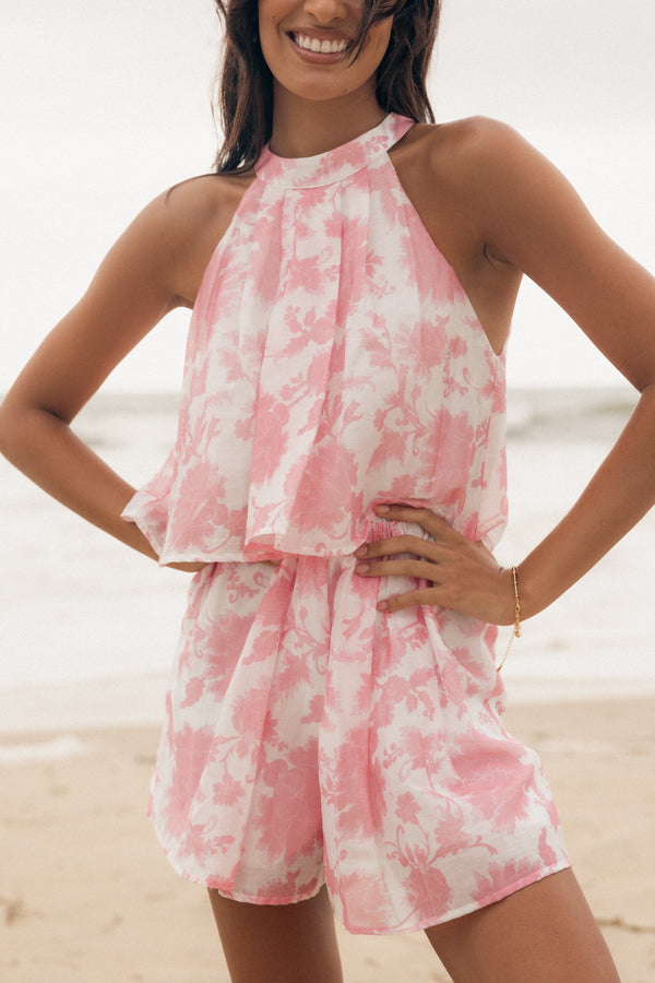Petal and Pup USA Rompers Isabelle Romper - Pink Floral