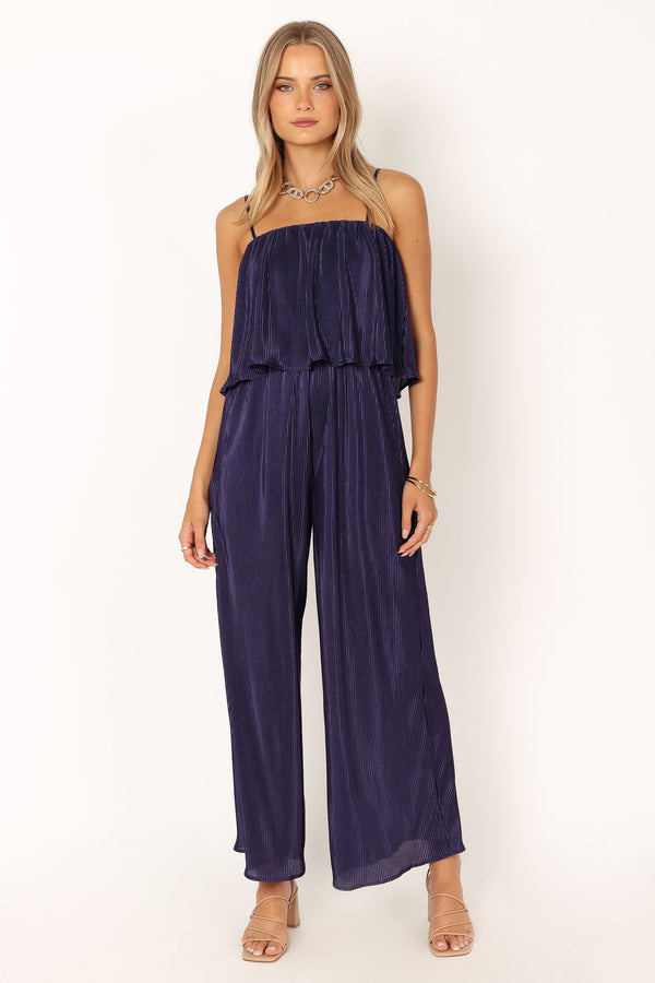 Petal and Pup USA Rompers Jillian Plisse Jumpsuit - Navy