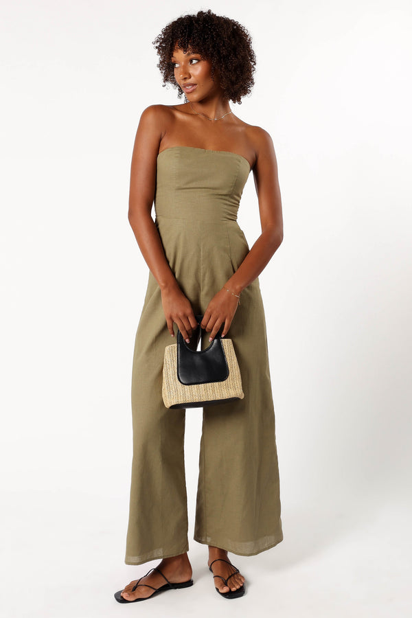 Petal and Pup USA Rompers Jodie Strapless Jumpsuit - Olive