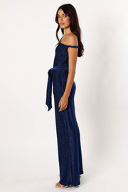 Petal and Pup USA Rompers Katarina Off Shoulder Jumpsuit - Midnight Blue