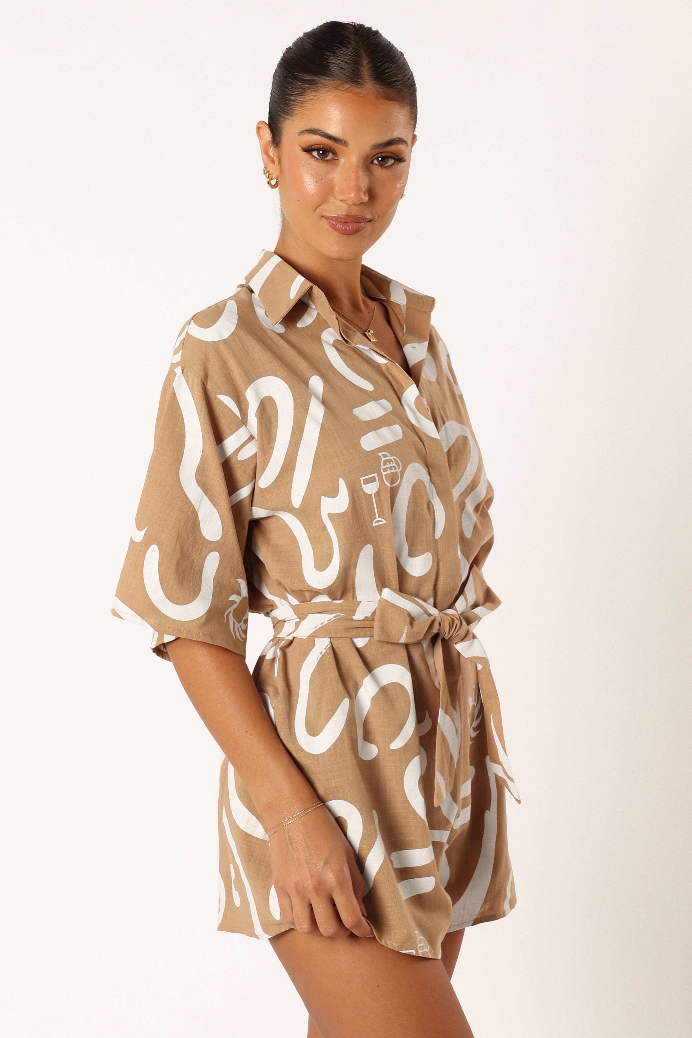 Petal and Pup USA Rompers Kellie Romper - Tan