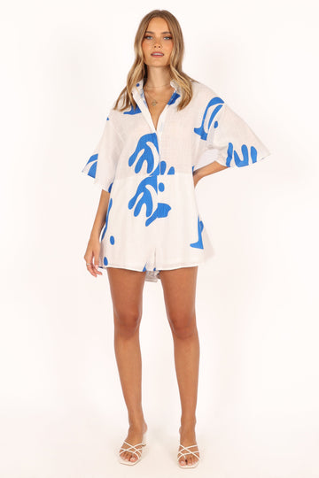 Santa Paula Romper White