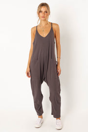 Petal and Pup USA Rompers Kenny Jumpsuit - Charcoal